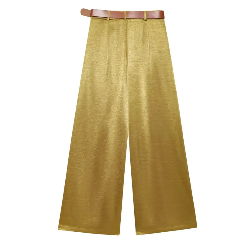 Woman's plus size wide leg Pants Woman Chic Clothing