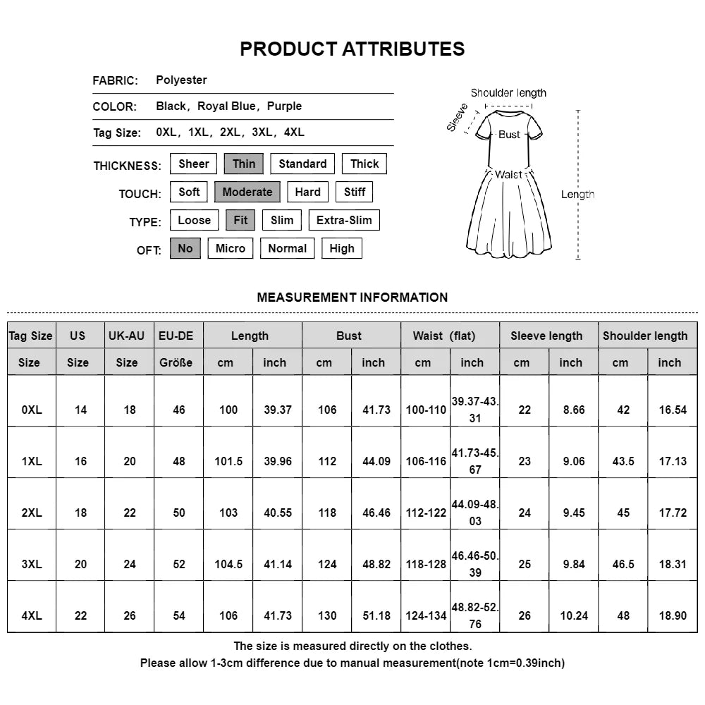 Women's Summer Plus Size Dresses Loose Solid Short Sleeved Fashion V-neck Belt Casual Dress Ladies Elegant Party Night Dress