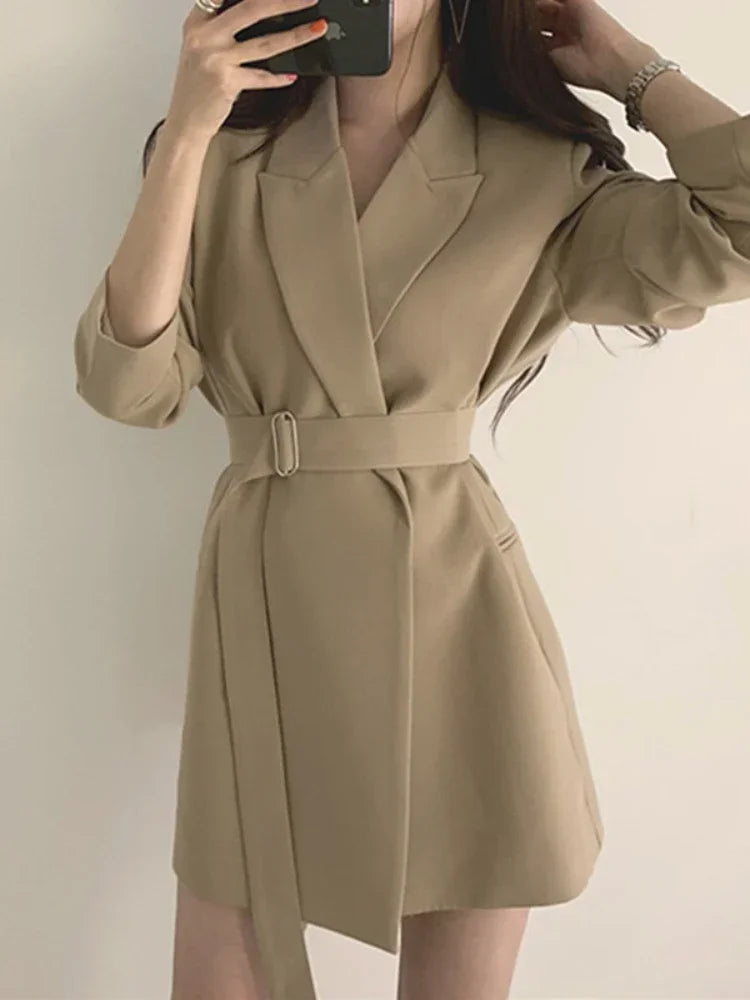 Women's Blazers New in Outer wears New in Casual Temperament High Quality Jacket Ladies Tops White Official Blazer Women