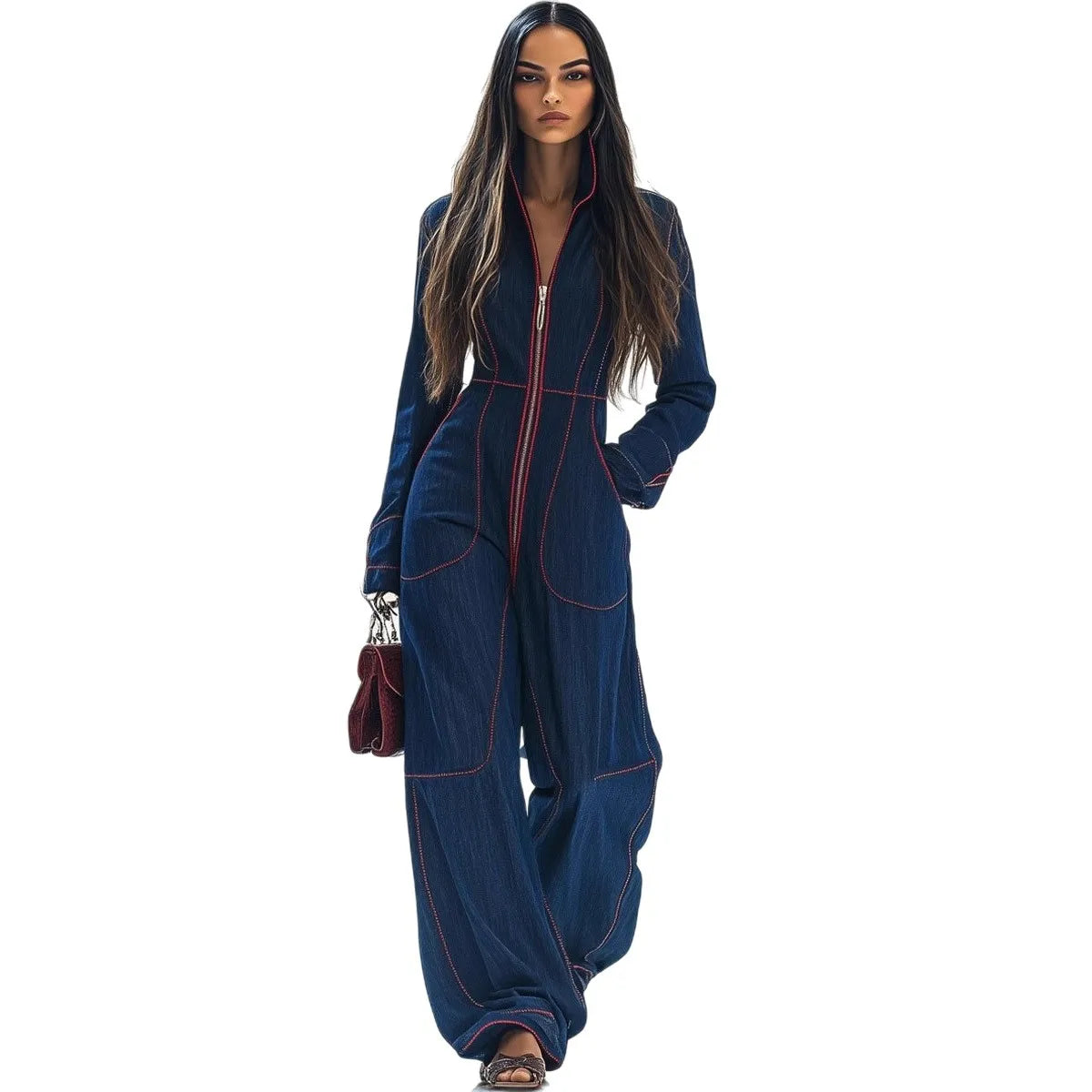 Women Jumpsuits, Long Sleeve Loose Fashion 2025