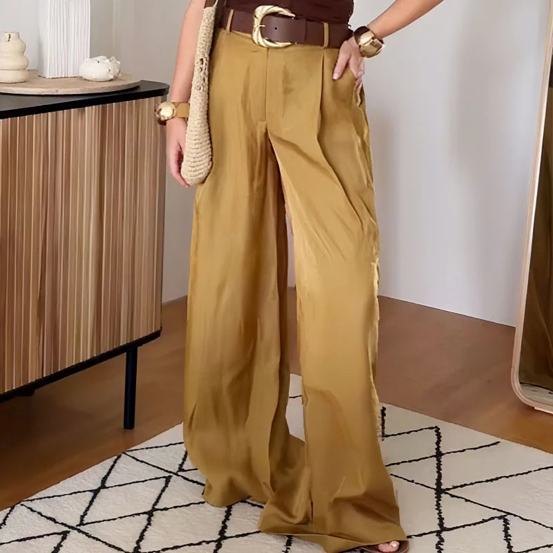 Woman's plus size wide leg Pants Woman Chic Clothing