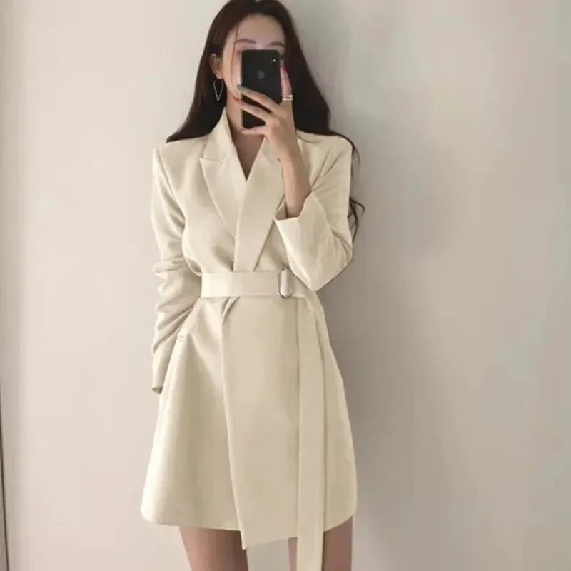 Women's Blazers New in Outer wears New in Casual Temperament High Quality Jacket Ladies Tops White Official Blazer Women