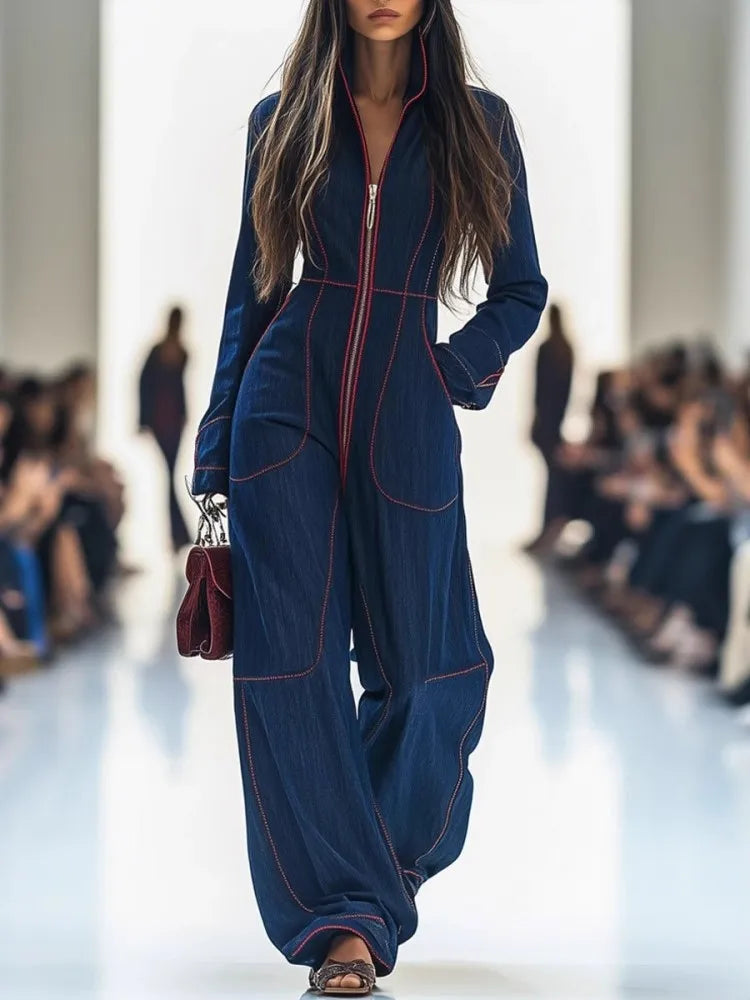 Women Jumpsuits, Long Sleeve Loose Fashion 2025