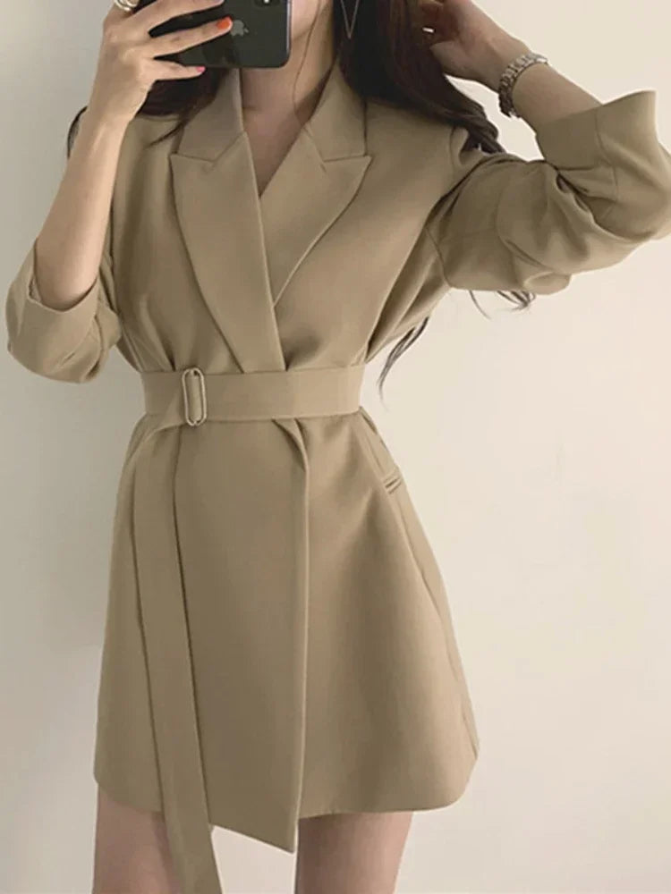 Women's Blazers New in Outer wears New in Casual Temperament High Quality Jacket Ladies Tops White Official Blazer Women