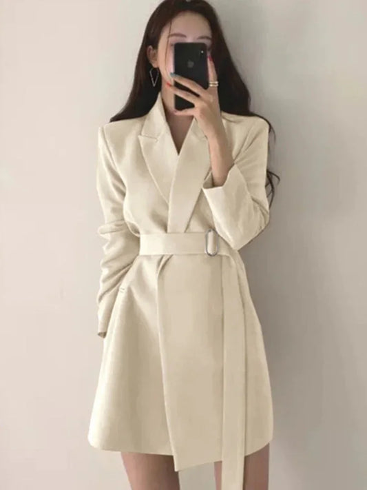 Women's Blazers New in Outer wears New in Casual Temperament High Quality Jacket Ladies Tops White Official Blazer Women