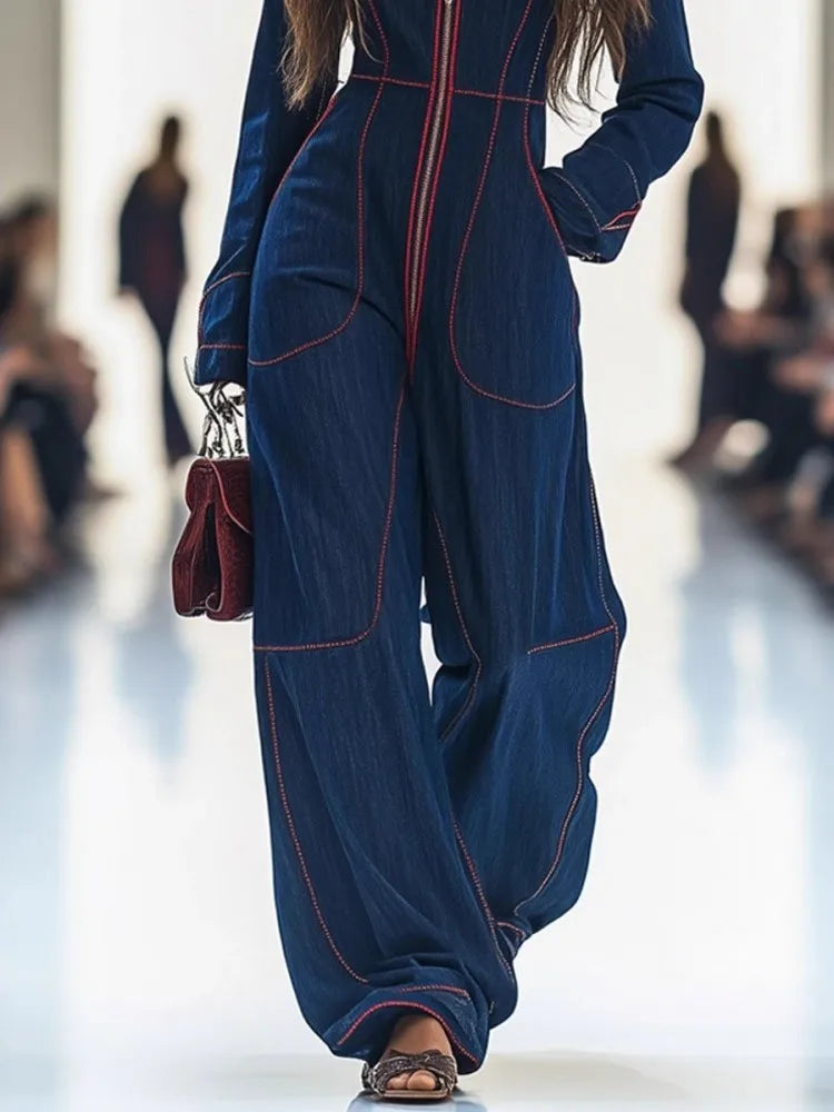 Women Jumpsuits, Long Sleeve Loose Fashion 2025