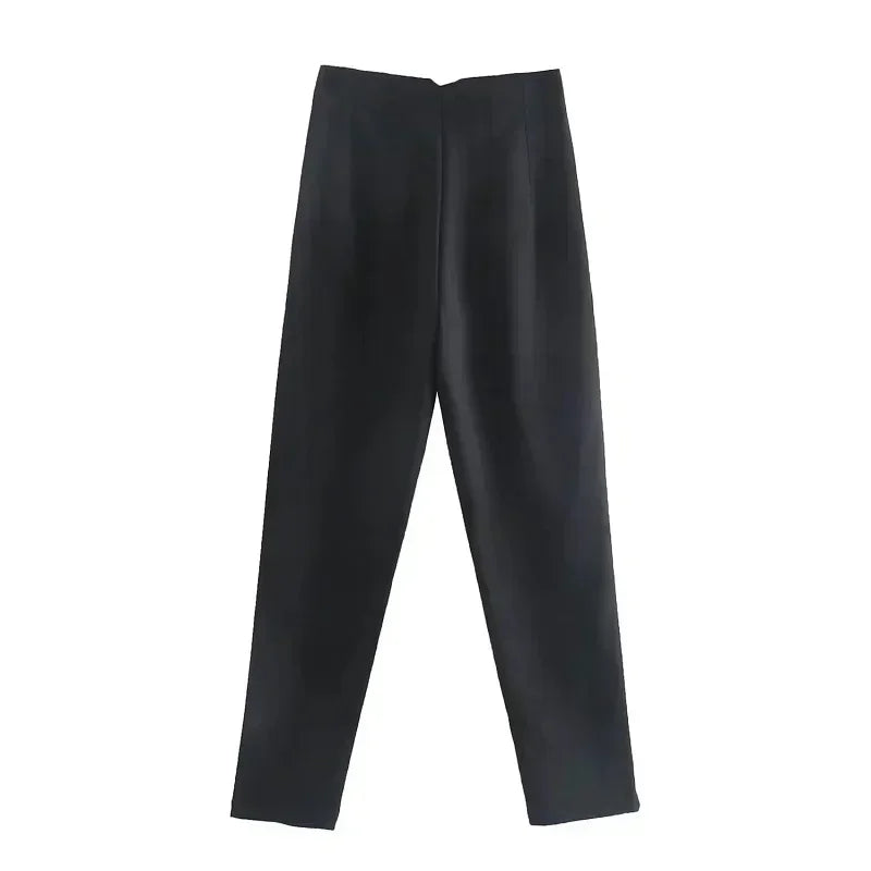 2025 Women's Summer Pants Pencil High Waist Pants for Women White Black Cropped Trousers Womens Streetwear Office Pants