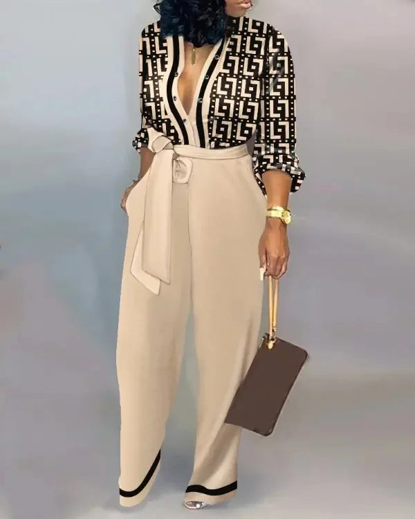 Jump Suits for Women Loose Plus Size  Printed Long Sleeve Jumpsuit Women