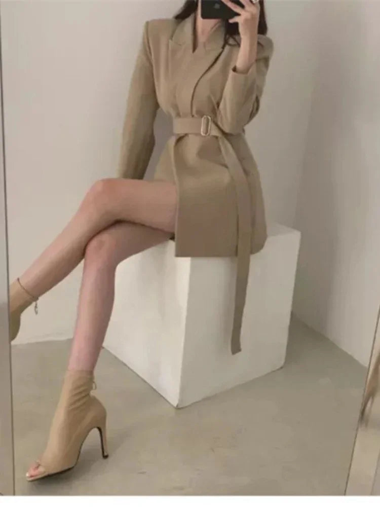 Women's Blazers New in Outer wears New in Casual Temperament High Quality Jacket Ladies Tops White Official Blazer Women